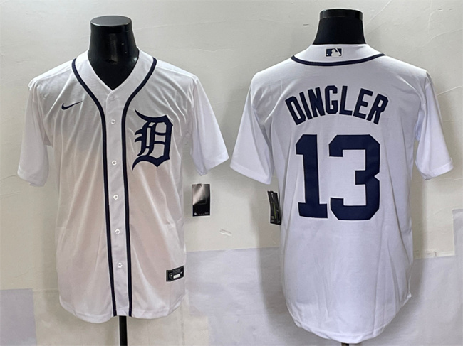 Men's Detroit Tigers #13 Dillon Dingler Cool Base Stitched Baseball Jersey Men's Detroit Tigers #13 Dillon Dingler Cool Base Stitched Baseball Jersey